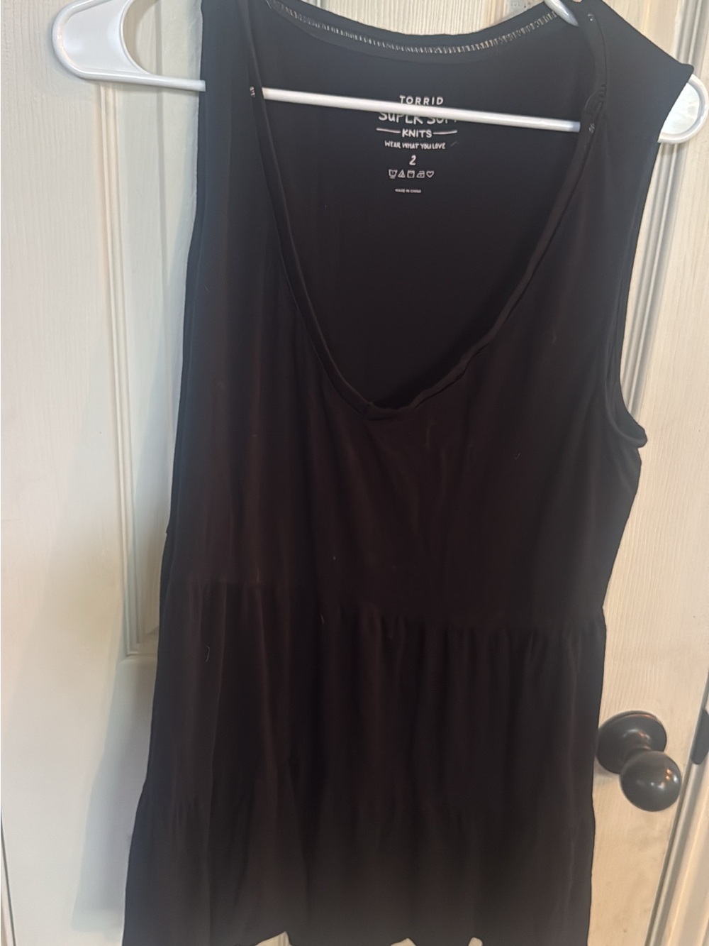 torrid Black Tiered Sleeveless Knit Tunic